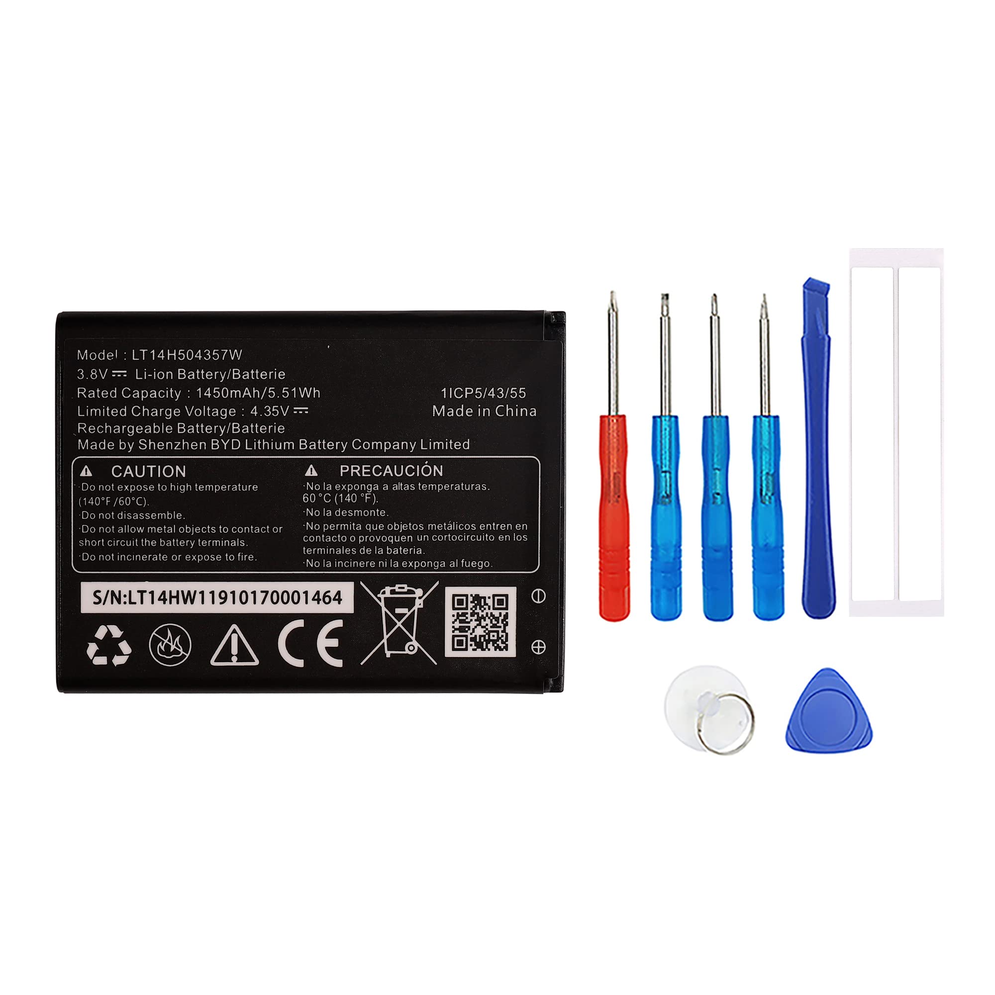 New Replacement Battery TL14H504357W Compatible with Cingular Flip IV U102AA with Tools