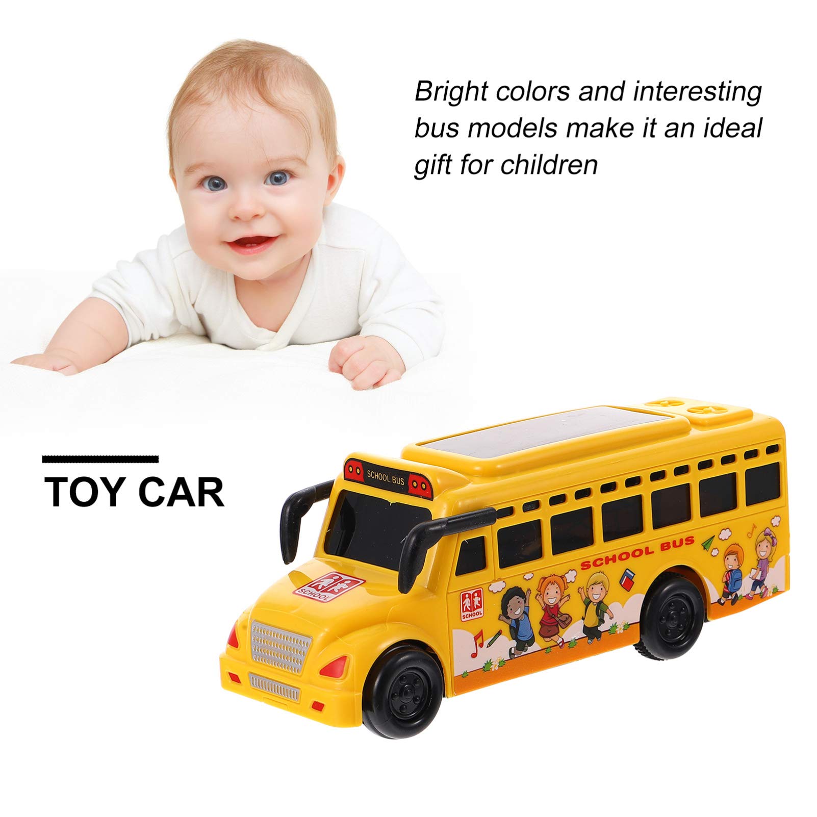 Giocattolo Scuolabus Con Luci E Suoni - Pullback Auto Per Bambini Gialla