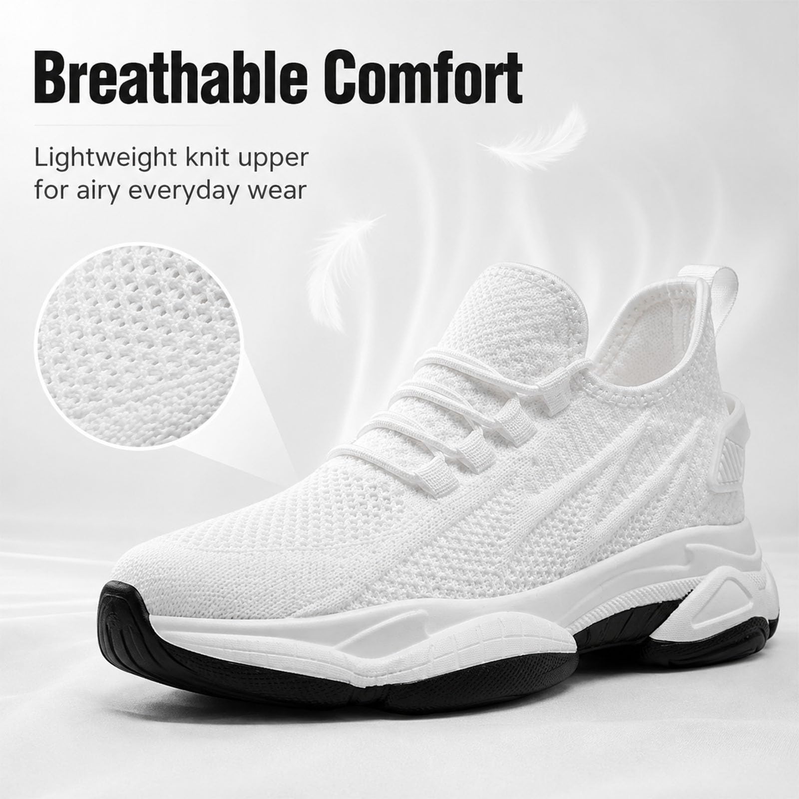 Zapatillas con Aumento Invisible De Malla,Zapatos con Alzas Hombre
