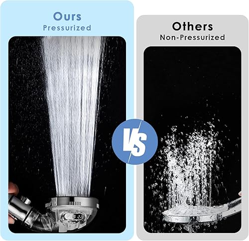 Miniatura 4 de Cabezal de ducha de mano de alta presión con filtro, kits de cabezal de ducha con manguera y soporte, suavizador de agua dura purificador de agua