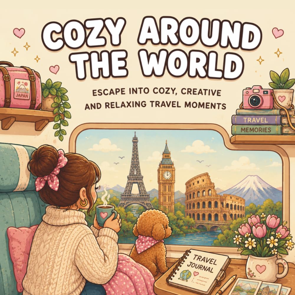 Cozy Around The World: Cozy Coloring Book for Adults with Cute Relaxing Scenes, Cozy Designs and Creative Coloring Experiences