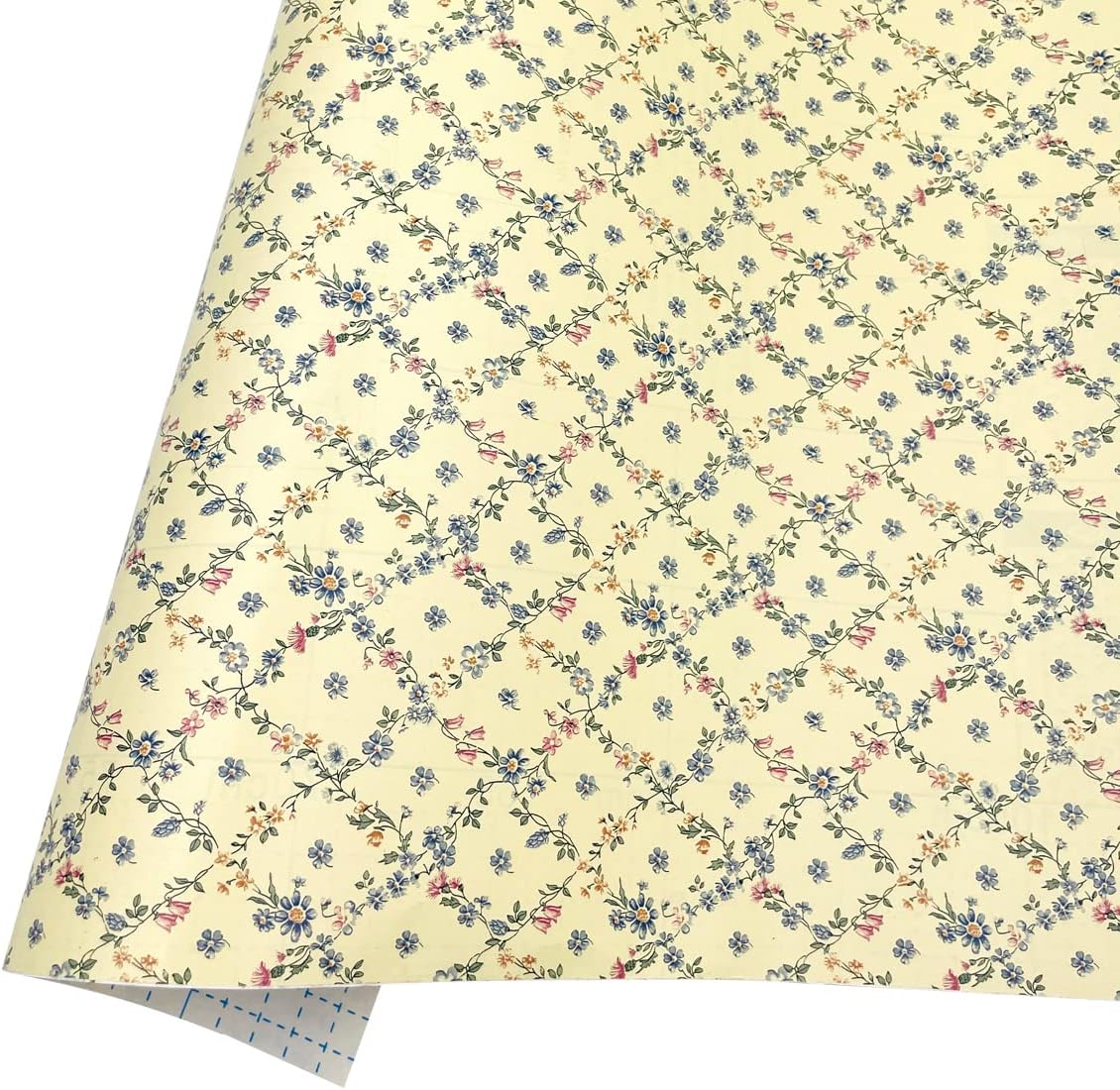 32.8ft Big Roll Floral Peel and Stick Wallpaper Removable Wall Sticker Paper Waterproof Revamp Wall Furniture Surface (393.7x17.7 inches)