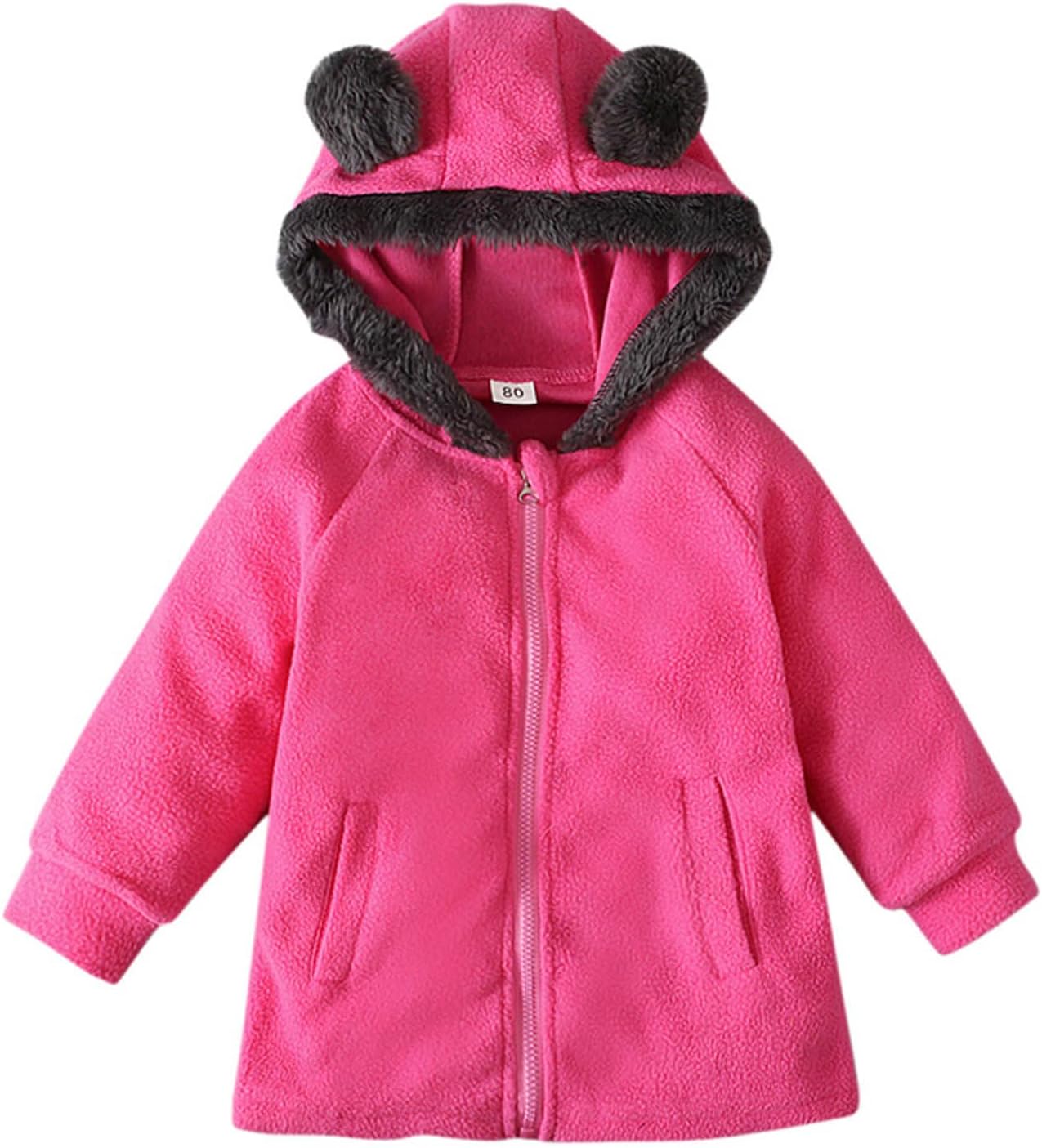 APIVOE Baby Girl Clothes Winter Warm Sherpa Coats for Toddler Boys Fleece Jacket Casual Fuzzy Kids Pea Coat Trench Outwear