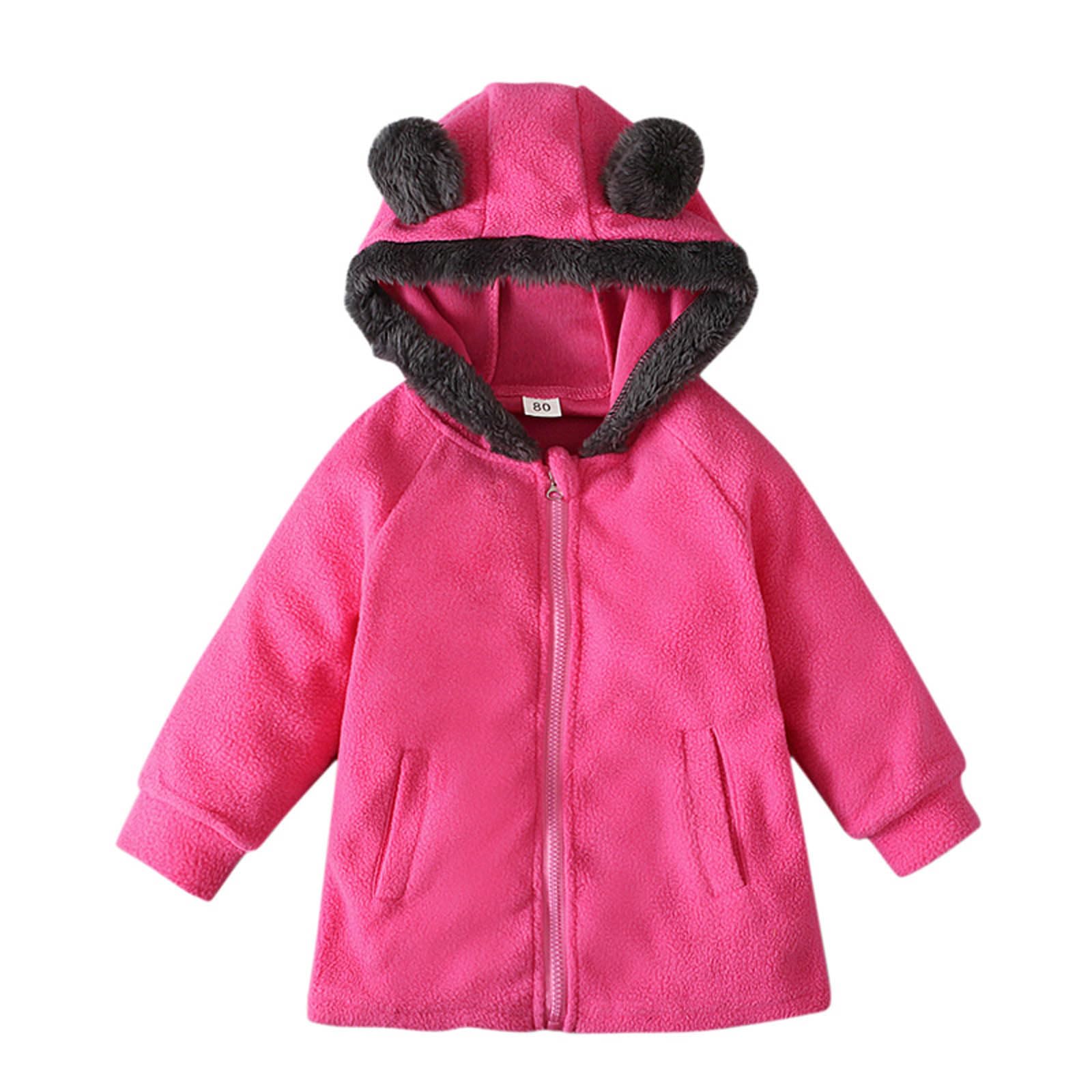 APIVOE Baby Girl Clothes Winter Warm Sherpa Coats for Toddler Boys Fleece Jacket Casual Fuzzy Kids Pea Coat Trench Outwear
