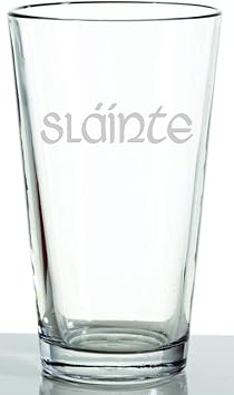 Slainte Irish Celtic Gaelic Toast | Pub Pint Glass Highlander Outlander Fans | Irish Scottish Gifting Weddings Anniversary Housewarming Birthday | Men or Women