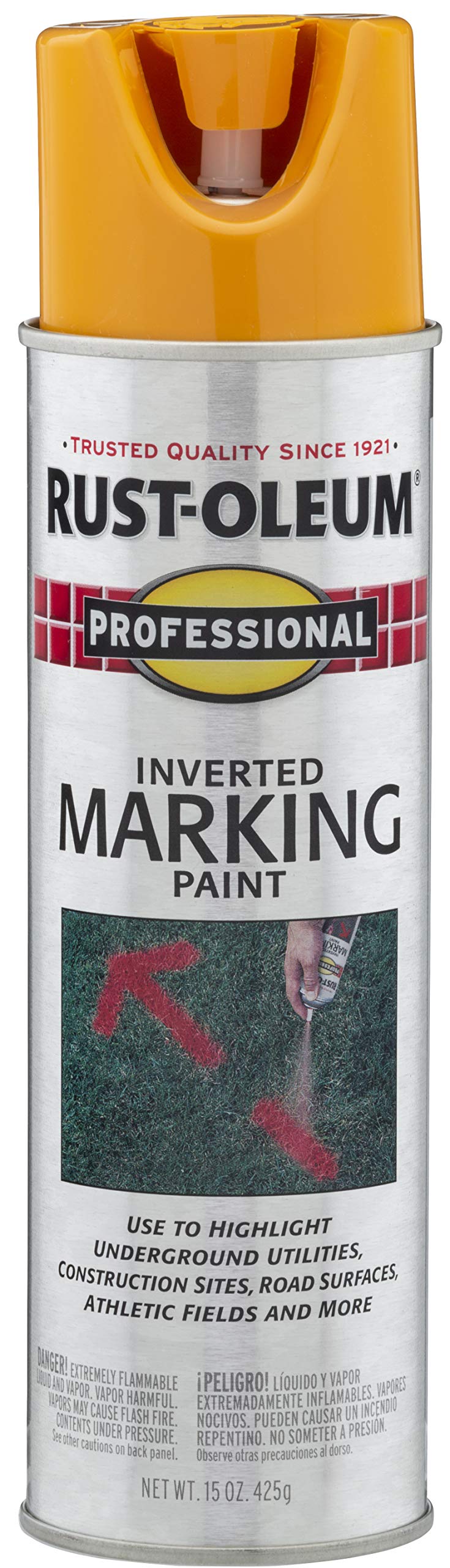Rust-Oleum Professional Inverted Caution Yellow Marking Spray Paint