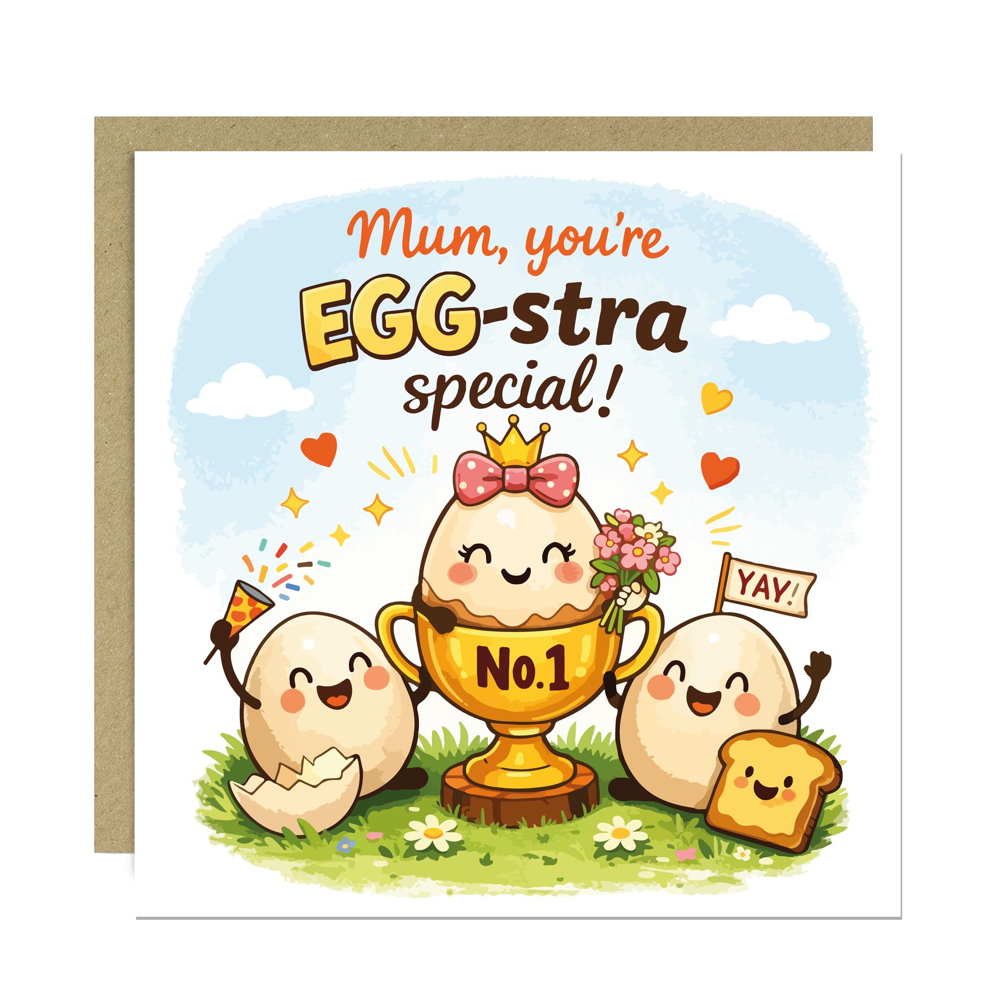 RED OCEAN Funny Card For Mum Mothers Day Birthday Cards For Mum Humorous Greetings Cards For Mother's Day Joke Card From Daughter Son 145x145mm With Kraft Envelope