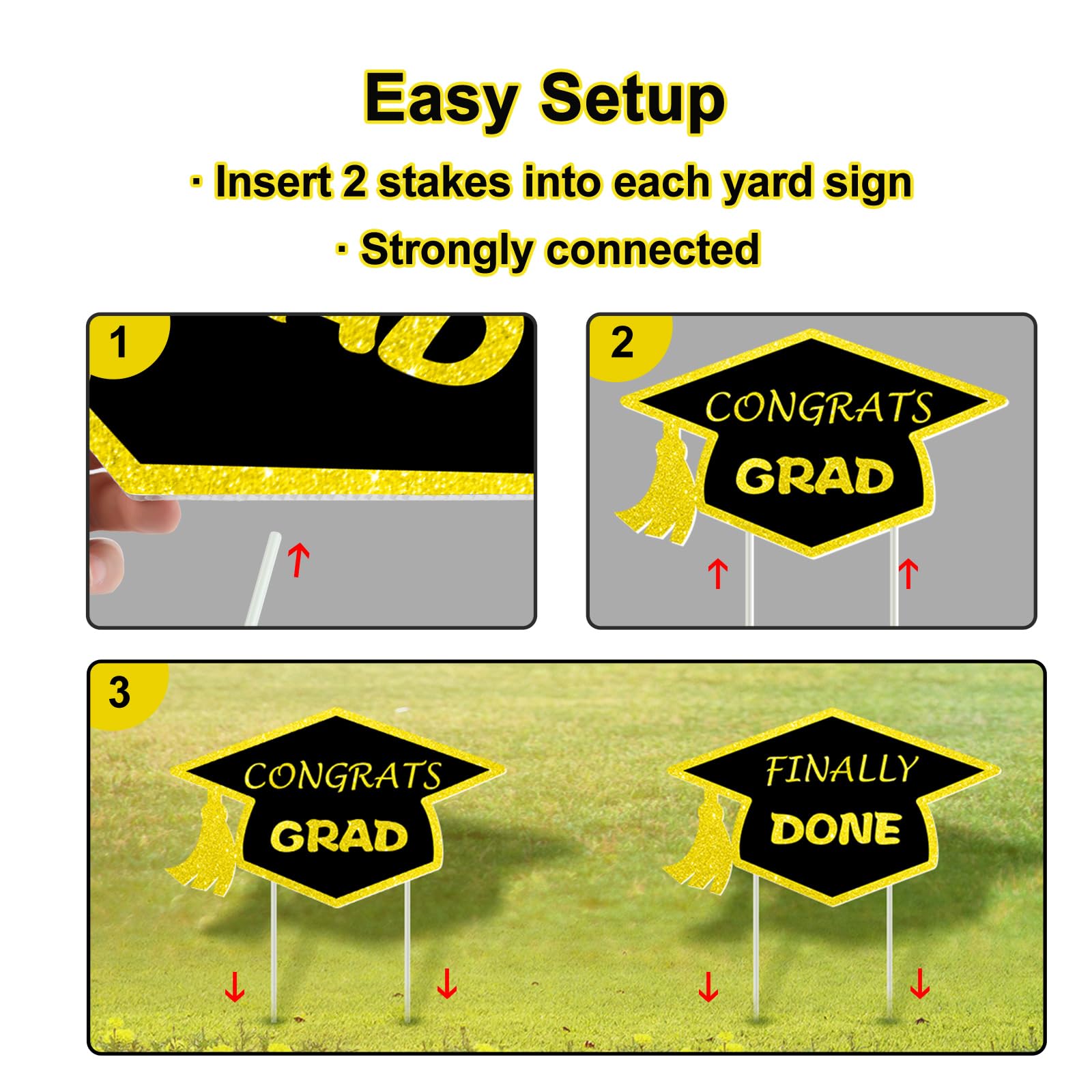 Large Sign Graduate Snapklik.com : 11Pcs Large Graduation Yard Signs - Graduation ...