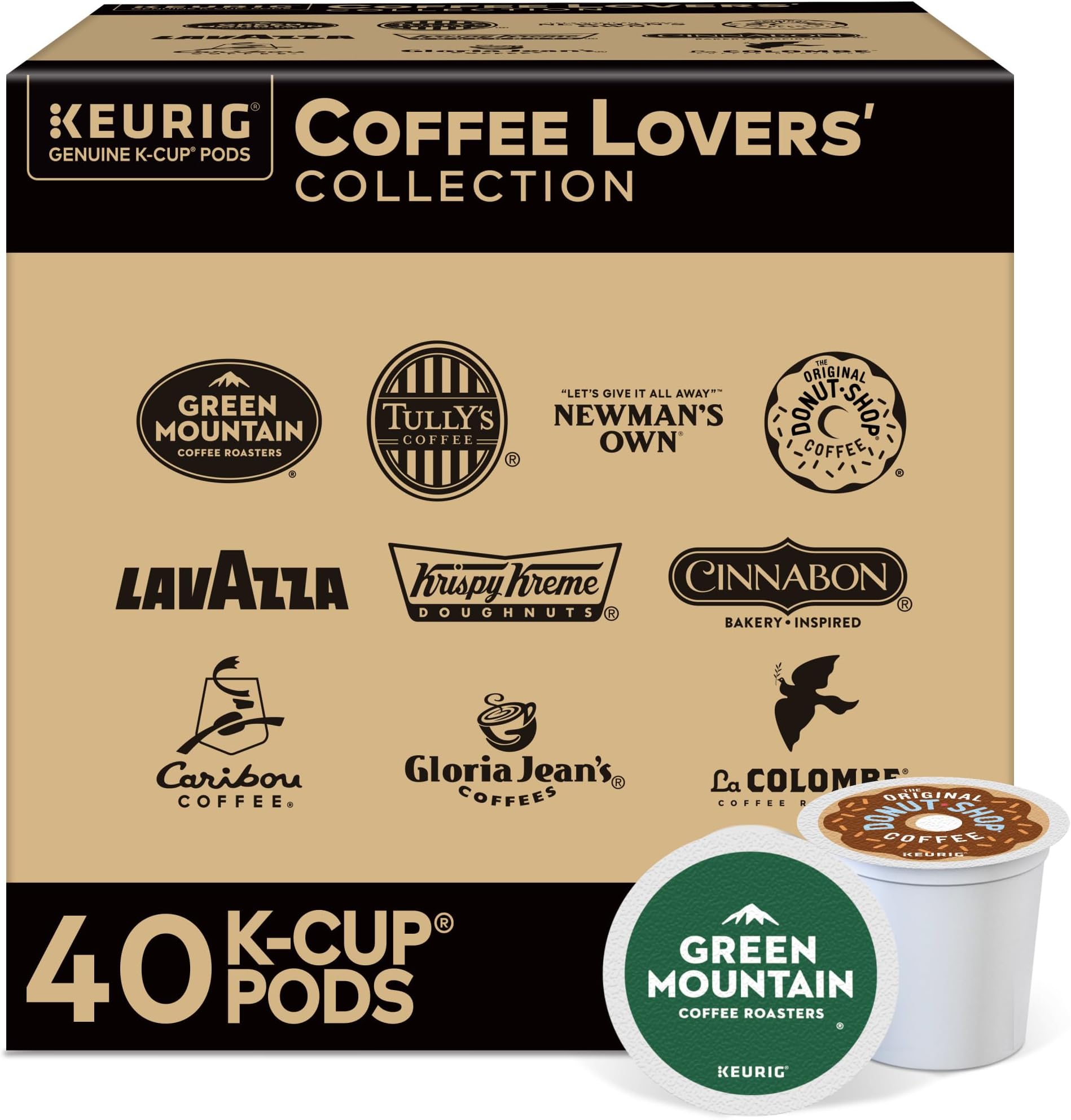 Coffee Lover's Collection Variety Pack, Keurig Single Serve K-Cup Pods, 40ct