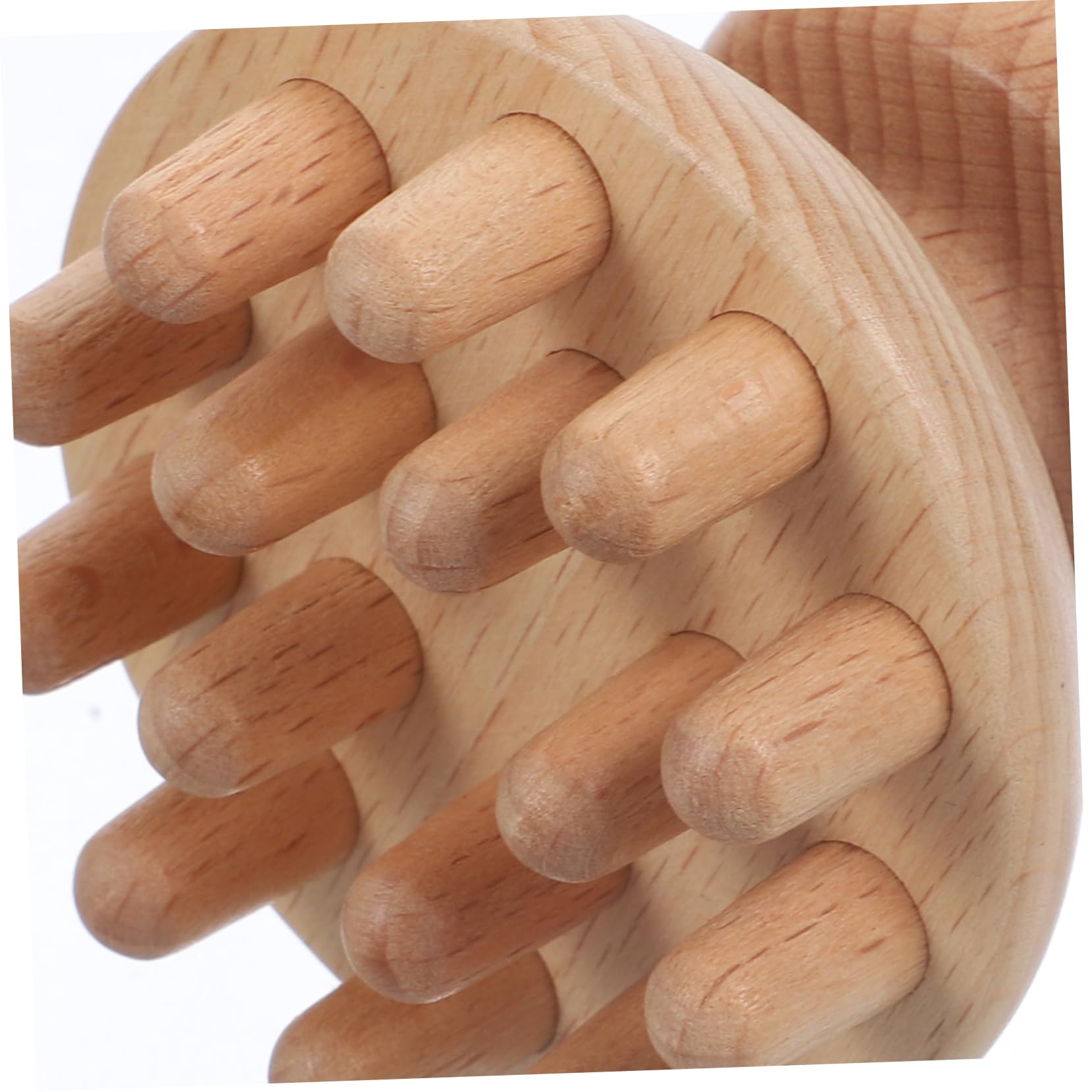 Anneome Herramienta de Masaje Manual de Madera con Forma de Antorcha Masajeador Muscular con Diseño de Pulpo para Masajeador de Cabeza Raspador de Puntos de Acupuntura