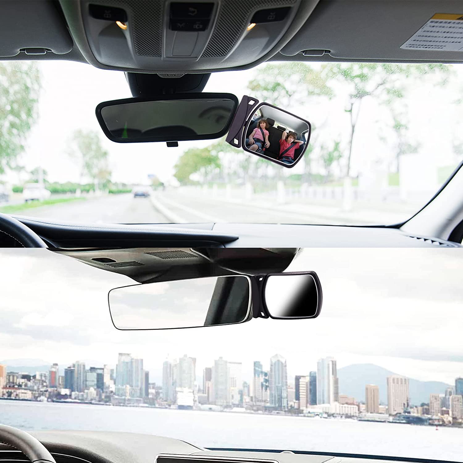 1PC Specchietto Retrovisore per Auto,Universale Bambino Vista Posteriore Specchio Regolabile a 360° Autoadesiva Specchietto per Osservazione per Seggiolino Auto