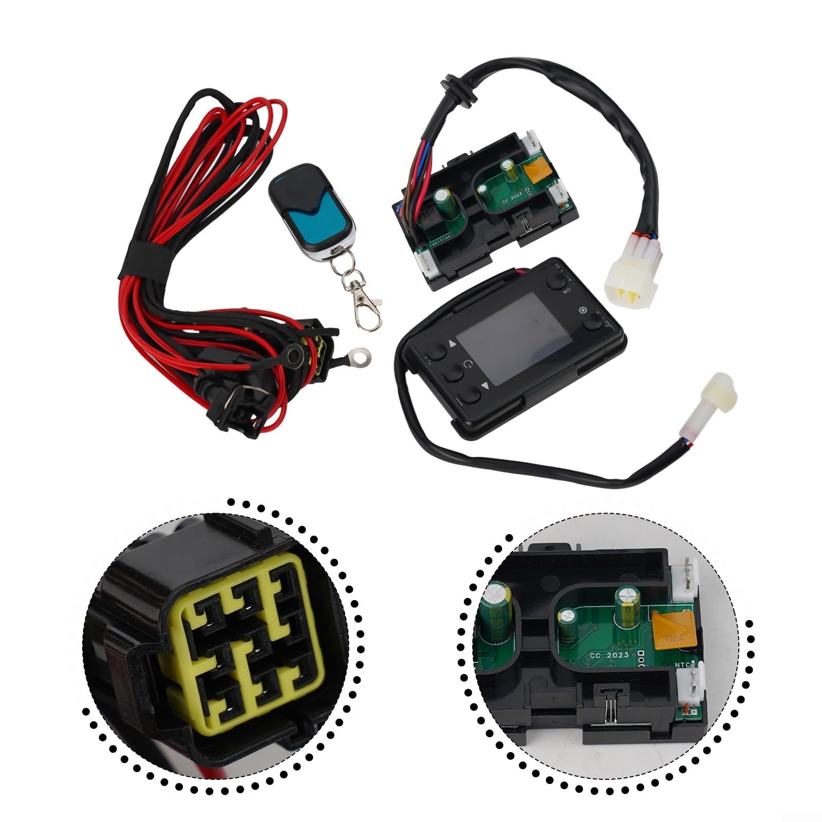 12 V Air Diesel Heizung Steuerplatine mit LCD-Display Fernbedienung und Kabelbaum geeignet für 3KW 5KW 8KW Standheizung mit manueller Betankung und Timing Start Stop