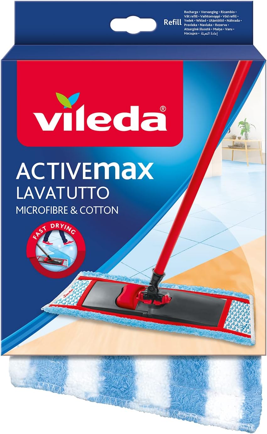 ActiveMax Lavatutto Micro & Cotton Flat Mop Refill, High absorbency