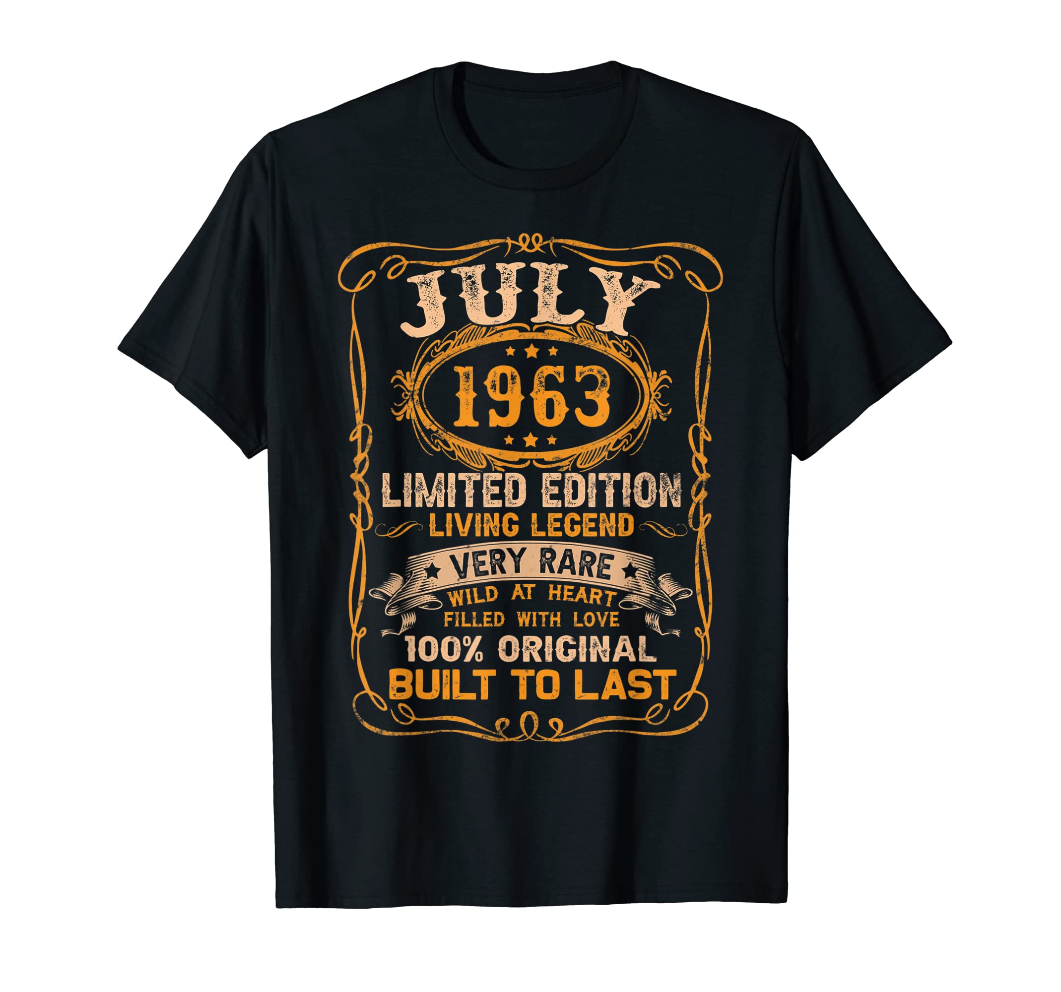 Vintage July 1963 60 Years Of Being AwesomeBorn In July 1963 Vintage 60th Birthday 60 Years Old T-Shirt