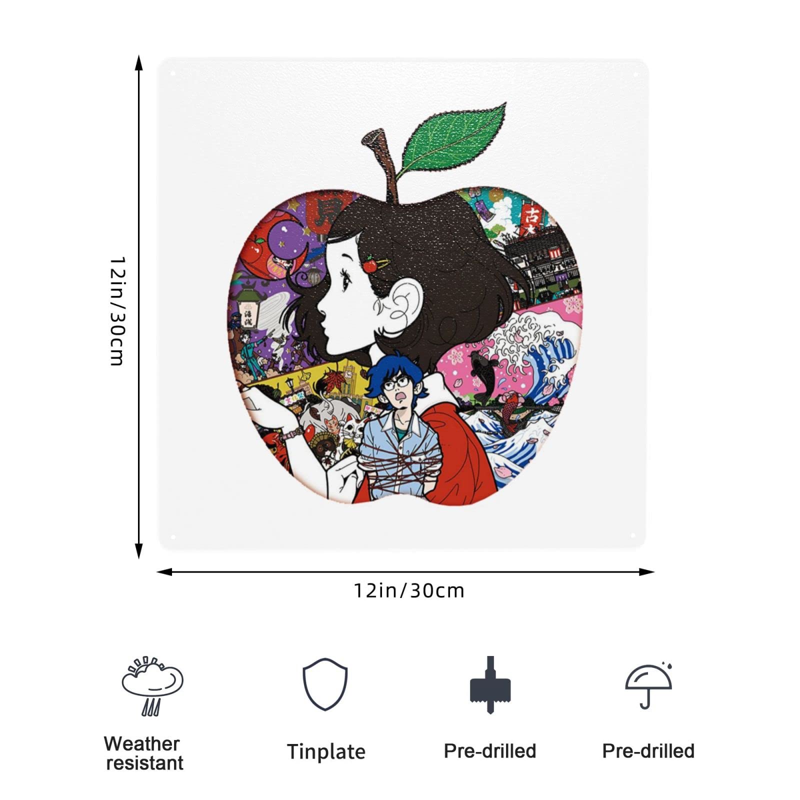 Amazon.co.jp: 人気 ブリキ 装飾画夜は短し歩けよ乙女 絵画