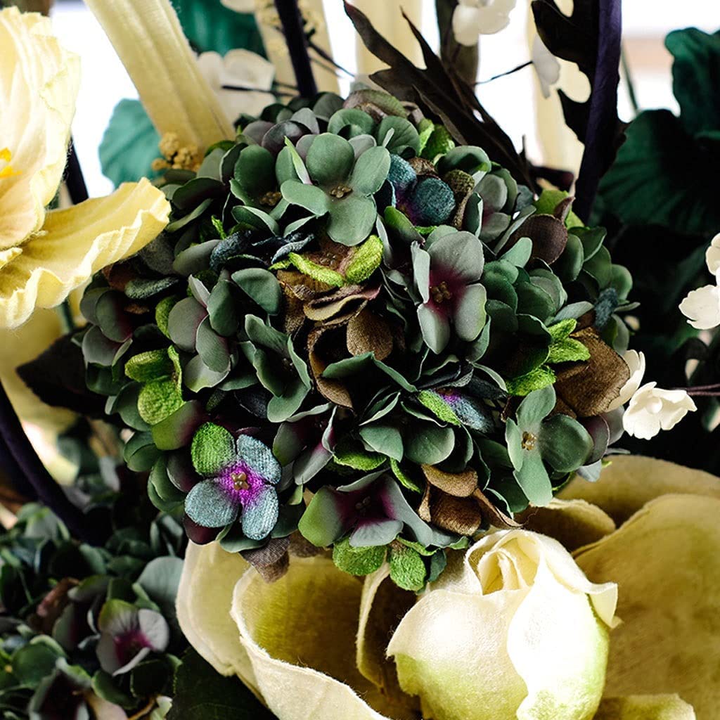 Flor artificial artística con jarrón de resina, flores de plástico para centros de mesa de boda, eventos, regalo de cumpleaños, arreglo de flores falsas flores falsas