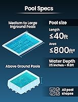 Vista 6 de KOKIDO Aspiradora recargable de hojas de piscina resistente, succión de potencia comercial para cierre de piscina, bolsas de filtro estándar