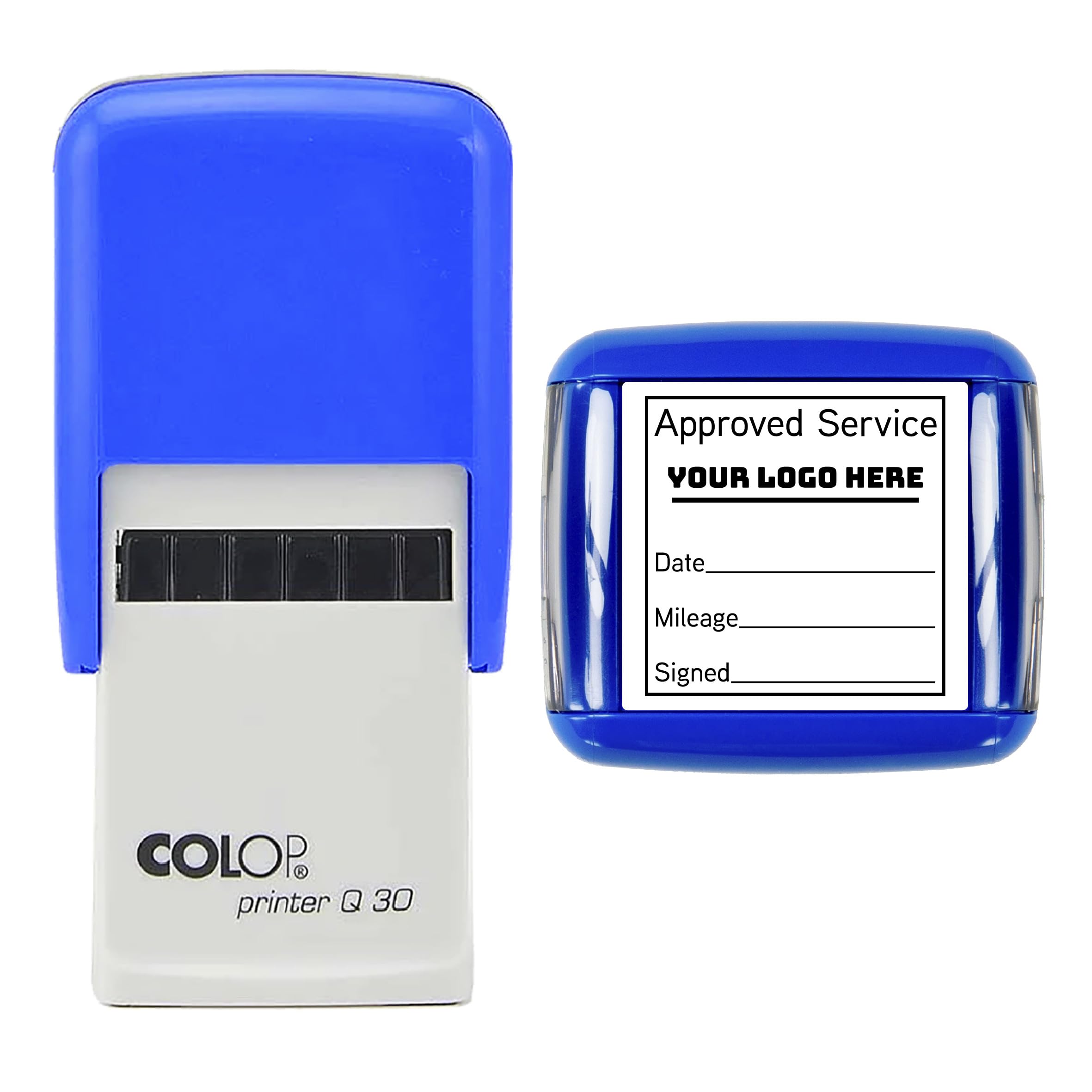 Obsesso Black Custom Car Service Stamp – Upload Your Logo – Perfect For Garages, Maintenance Records, And Service Books (30Mm X 30Mm)