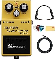 Vista 16 de Boss Paquete de distorsión DS-1 con cable de instrumento Gearlux, cable de conexión, púas y paño de pulido de Austin Bazaar