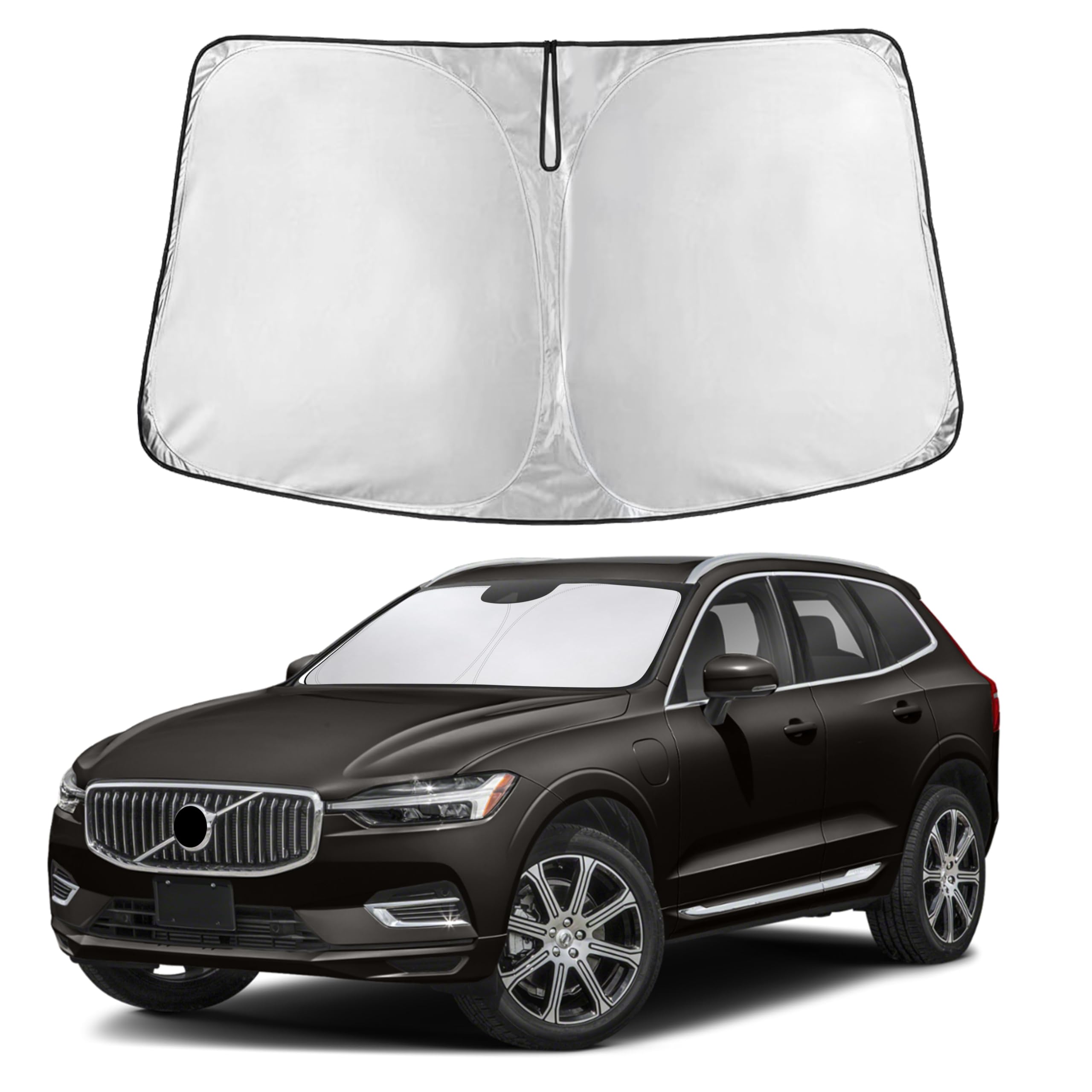 EcoNour Windshield Sunshade Compatible for Volvo XC60 2018-2024 2025 2026