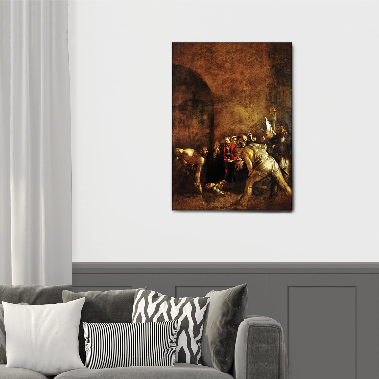 Giallobus - Obraz - Caravaggio - Pogrzeb św. Łucji - Płótno na płótnie - 70x100 - Gotowe do powieszenia - Nowoczesne obrazy do domu
