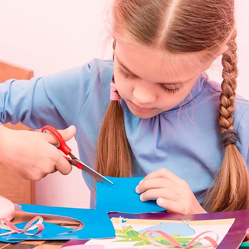 Miniatura 7 de Rkqoa - Tijeras multiusos de 8 pulgadas para el aula, tijeras afiladas de agarre cómodo a granel para oficina, escuela, casa, suministros de