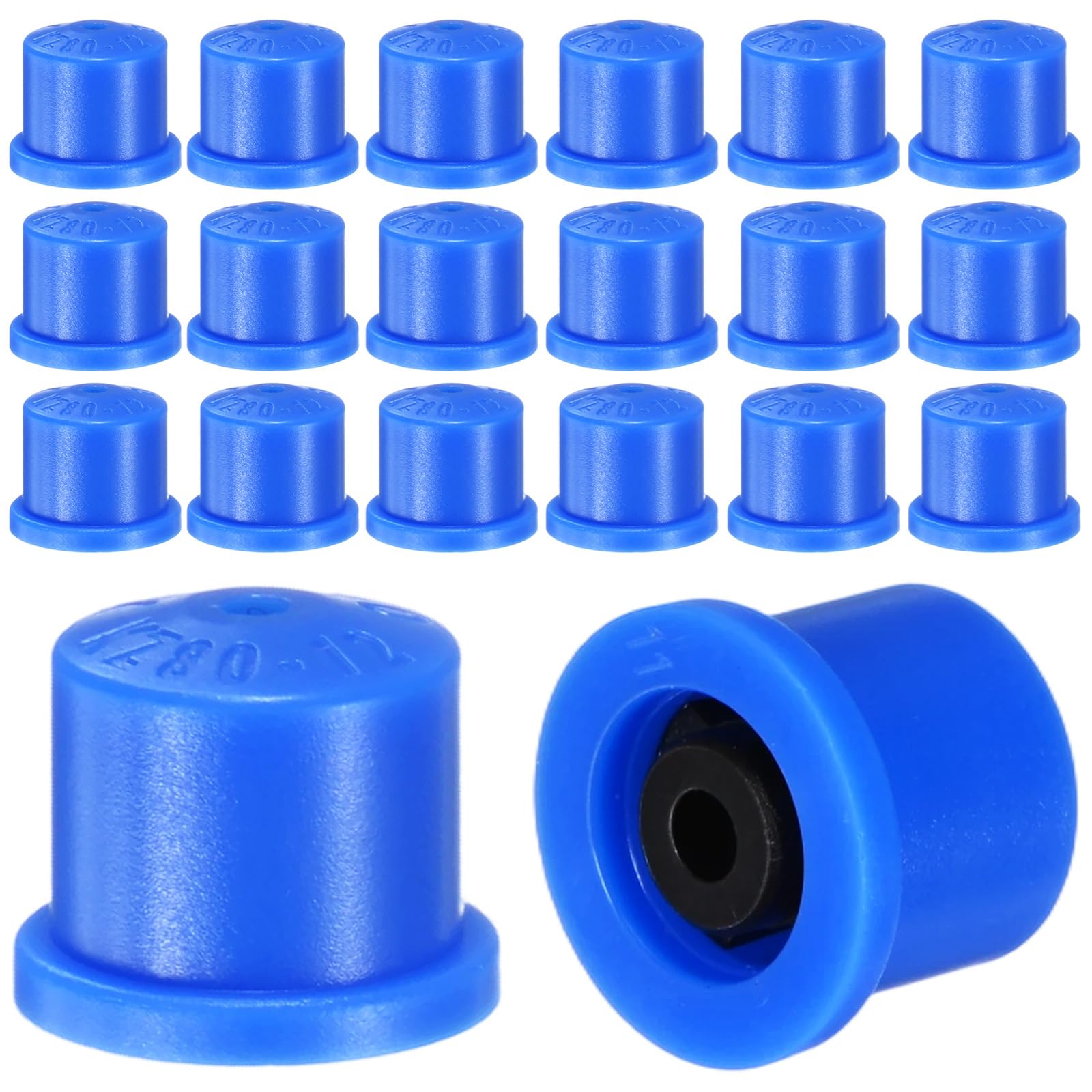 M METERXITY 20-Pack Sprayer Nozzle Tips, Plastic 2mm Pore Hollow Cone Nozzle for Agricultural/Lawn/Garden Irrigation, Replacement of Knapsack Tips [Blue]
