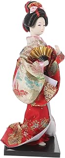 Garneck 1Pc Quimono Boneca Menina Carro Brinquedos Brinquedos Para Meninas Bonecas Vintage Artesanais Boneca Gueixa Figura Japonesa Decoração Ornamento De Gueixa Estatueta De Mesa Boneca