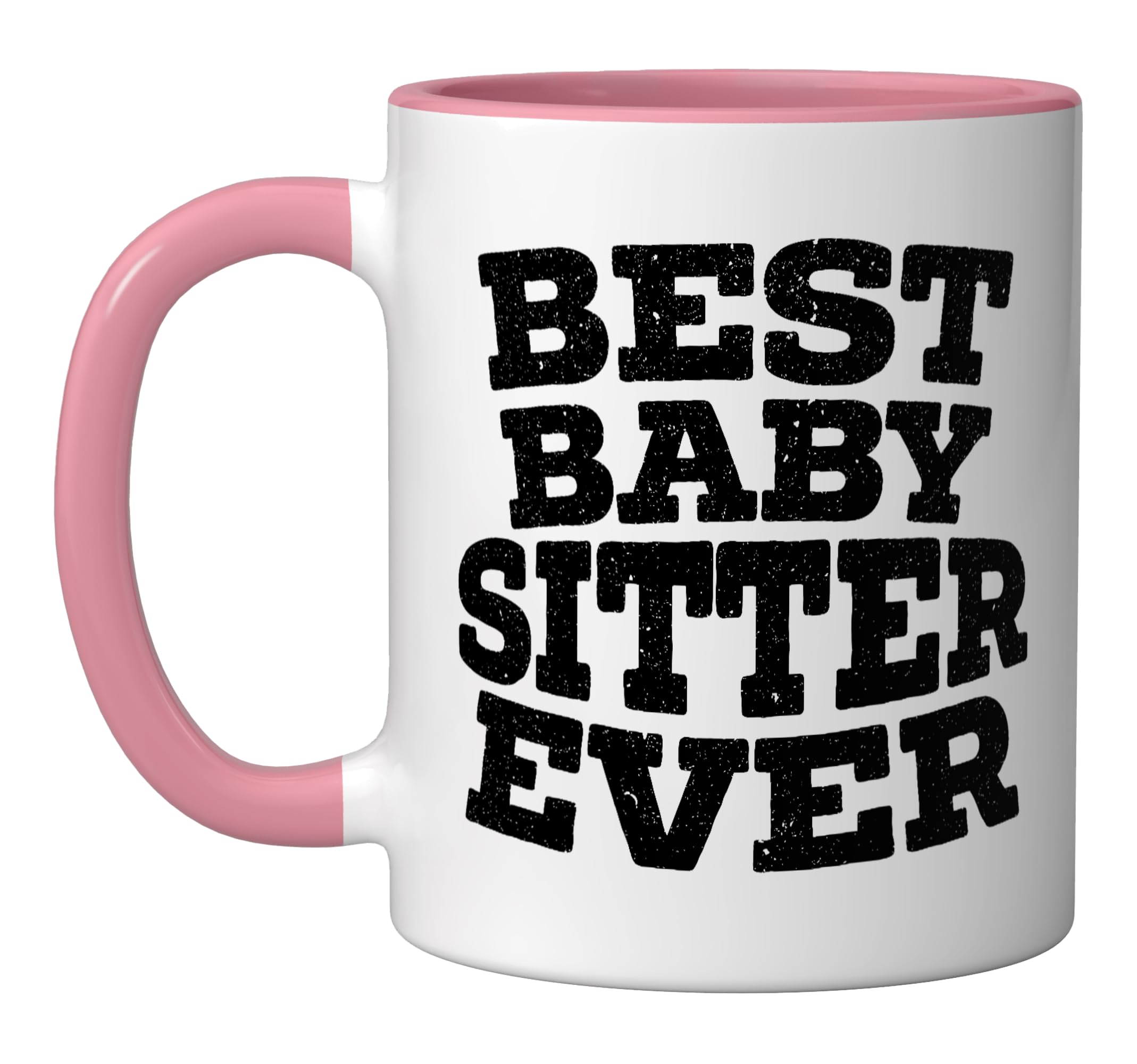 Best Babysitter Ever Babysitting Sitter Job Profession Ceramic Mug, Pink/White