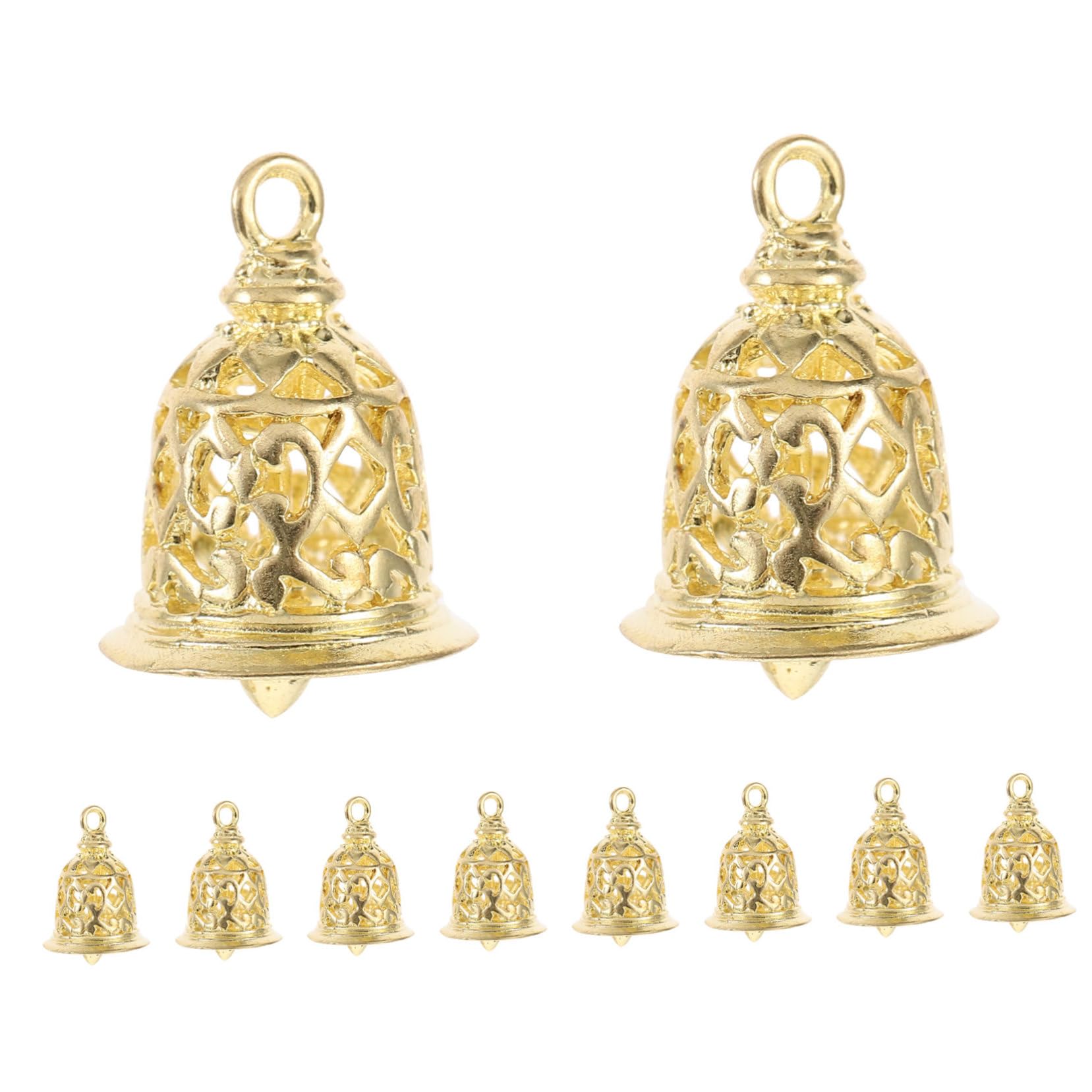 Angoily 10pcs Brass Bells for DIY Crafts Jingle Bells for Jewelry Delicate and