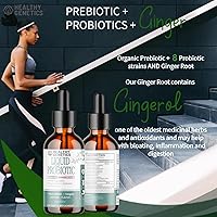 Vista 2 de Probióticos líquidos para mujeres, hombres y niños Prebióticos + jengibre + probióticos para la salud digestiva Probiótico Acidophilus Sin
