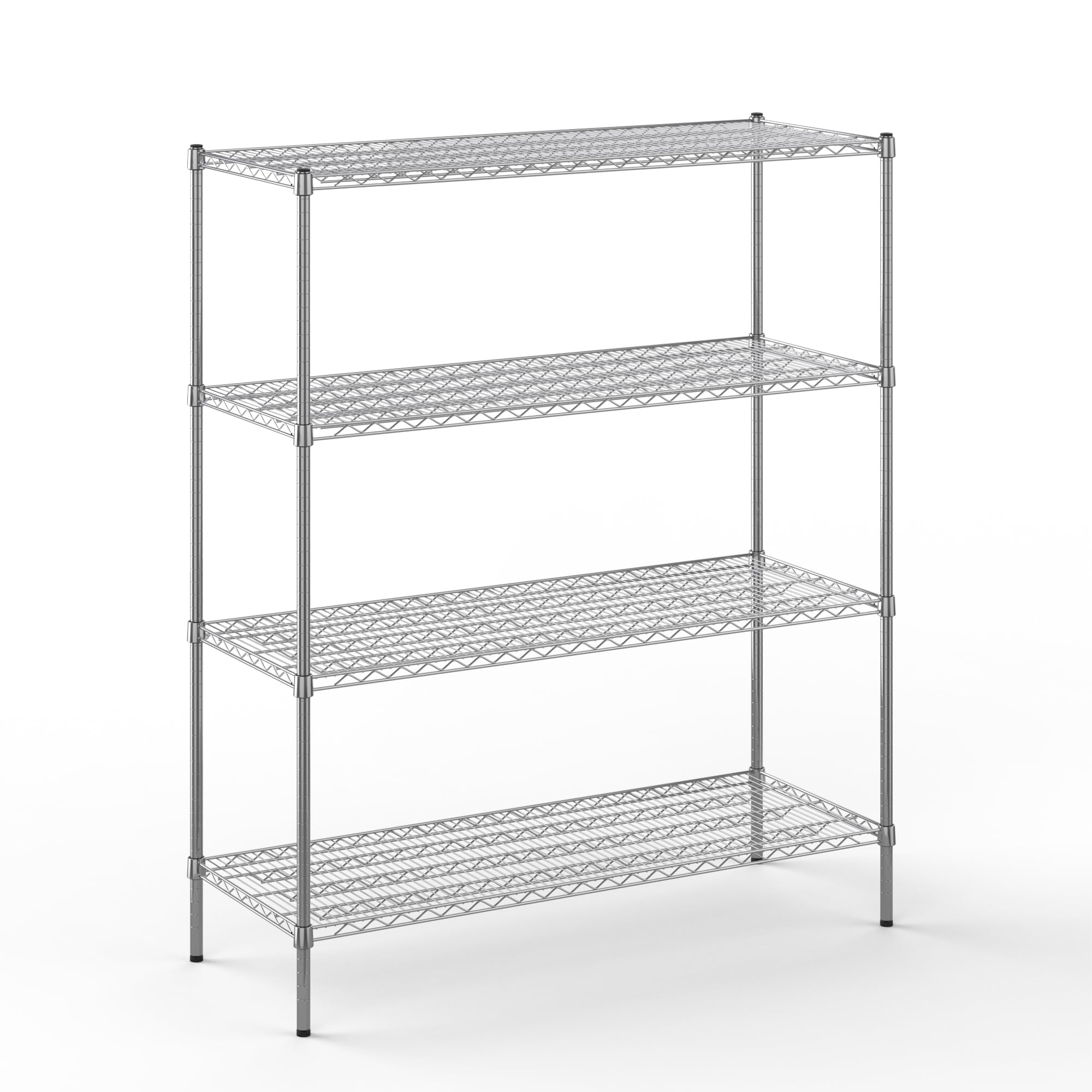 21" Deep x 54" Wide x 64" Height Wire Shelving Kit | 4-Tier | NSF Commercial Storage Rack Unit