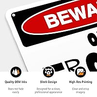 Vista 5 de Sigo Signs - Cartel de cuidado de los trolls, 10 x 7 pulgadas, HDPE de 55 mil de grosor (polietileno de alta densidad), resistente a