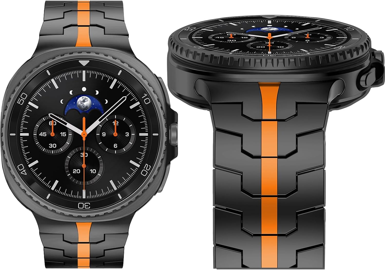 Metal Bands Compatible with Samsung Galaxy Watch 8 40mm 44mm/Watch 8 Classic 46mm Band for Men Women, Stainless Steel Luxury Link Bracelet Adjustable Replacement Strap for Galaxy Watch 8 Series