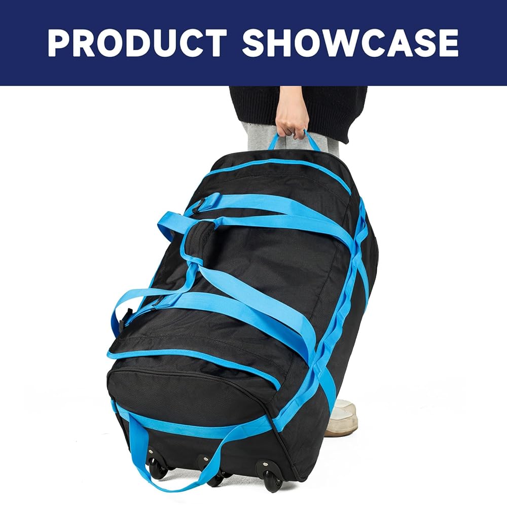 Borsone Da Viaggio Con Ruote Arxus 85L - Pieghevole, Leggero E Impermeabile Per Sport E Campeggio