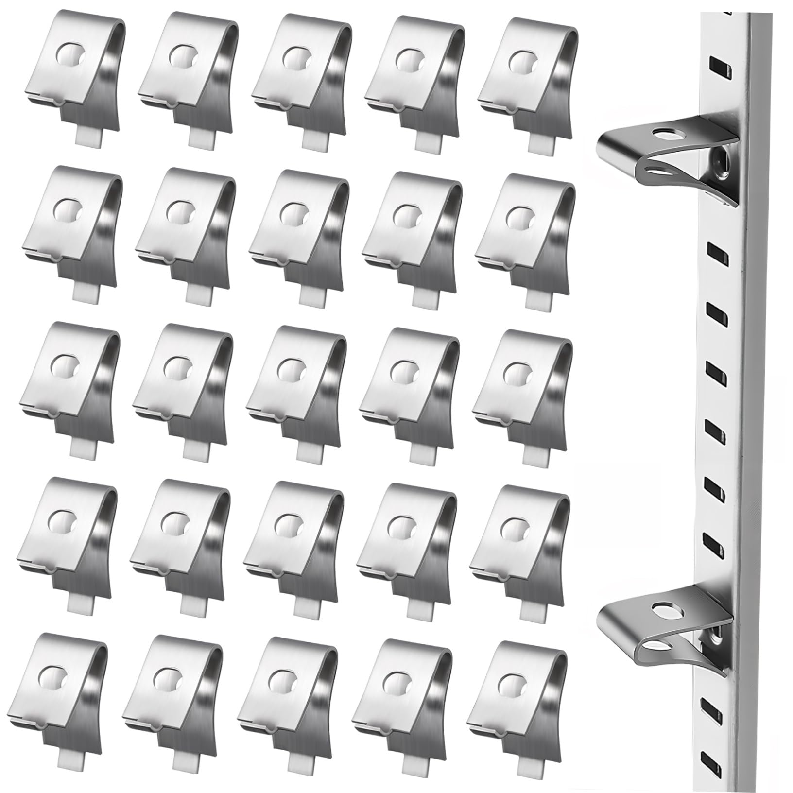 Clips d'étagère anti-affaissement EXCEART en acier pour sécuriser les vitrines