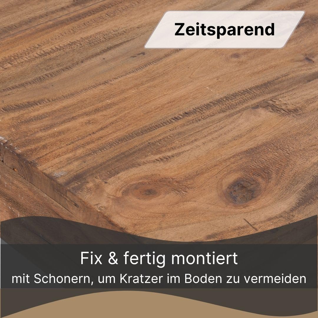 DESIGN DELIGHTS RUSTIKALER COUCHTISCH Square 30 | Recyclingholz, massiv, 30x30x30cm (HxBxT) | Beistelltisch