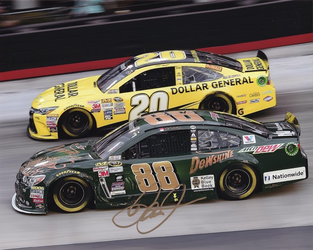 AUTOGRAPHED 2015 Dale Earnhardt Jr. #88 Mountain Dew Racing DEWSHINE (Bristol Race) Signed 8x10 Inch NASCAR Glossy Photo with COA
