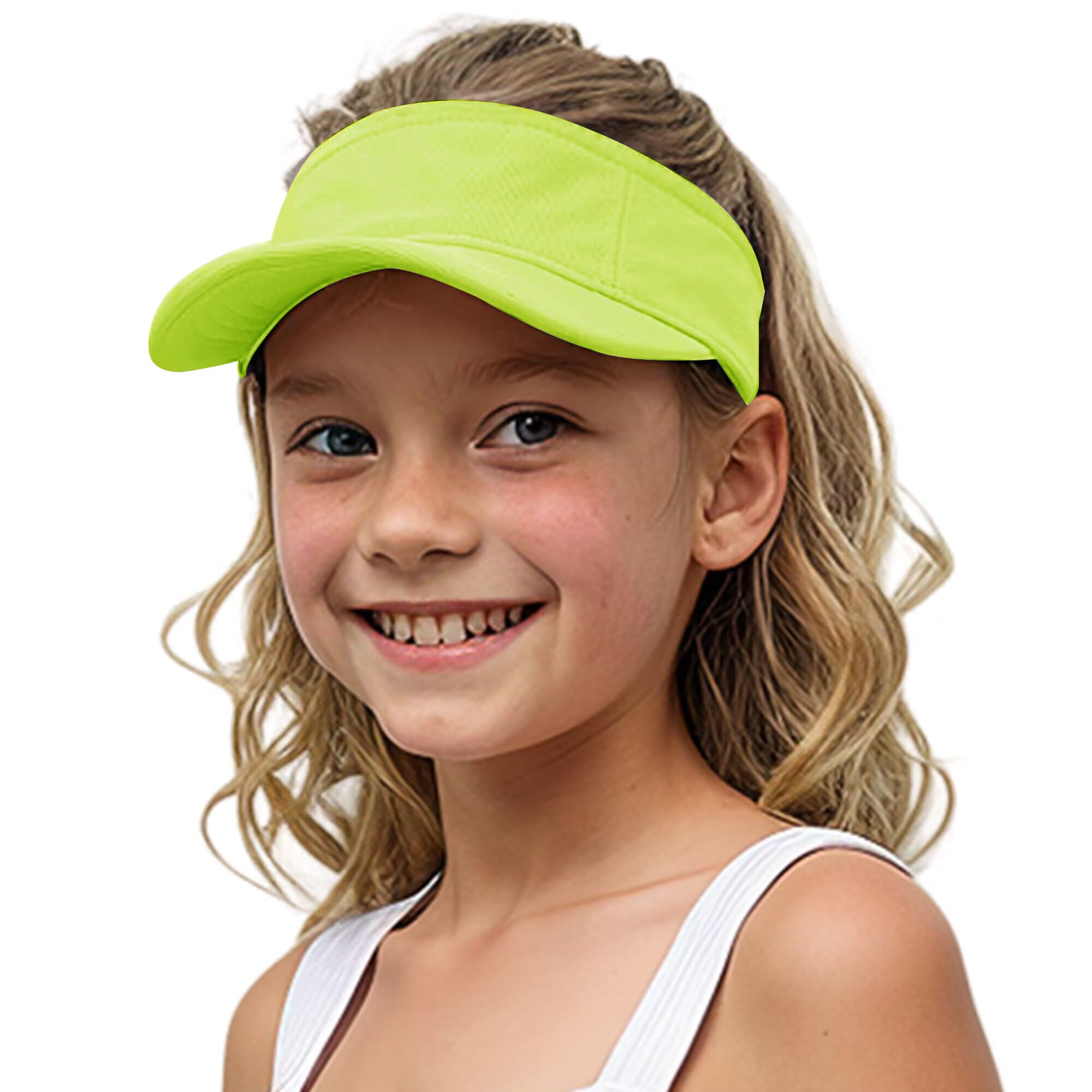 Jastore Kids Girls Boys Packable Hat Sun Visor Hats Cotton Sports Summer Golf Visor Hat