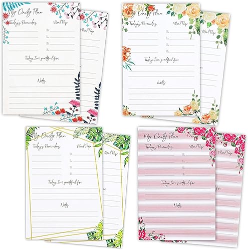 Paper Junkie Notas adhesivas de calendario para mensual, semanal y diario en estampado floral (paquete de 8)