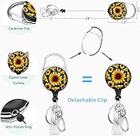 Vista 94 de Giancomics Black ID Badge Holder with Lanyard, Lanyards for ID Badges with Badge Reel Retractable Heavy Duty, Lanyard with ID Holder Keychain Clip
