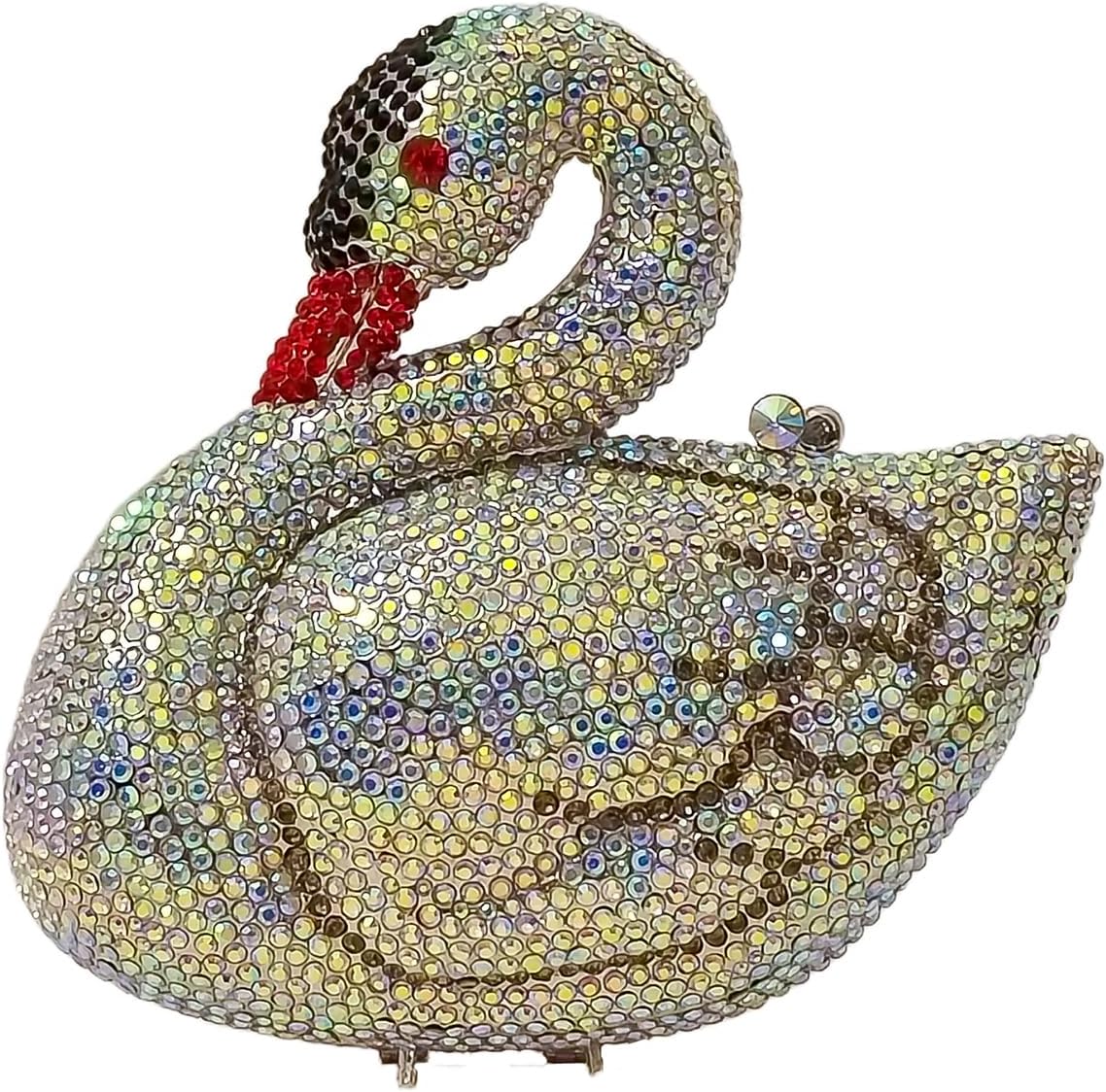 Elegant Swan Evening Purse Animal Crystal Clutch Women Minaudiere Handbag Party Luxury Rhinestone Bag | Animal Crystal
