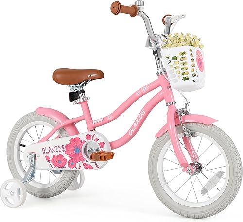 Miniatura 20 de Olakids Bicicleta para Niños, 12 14 16 18 Pulgadas Bicicleta para Niños Pequeños con Ruedas de Entrenamiento Cesta Campana de Seguridad Asiento