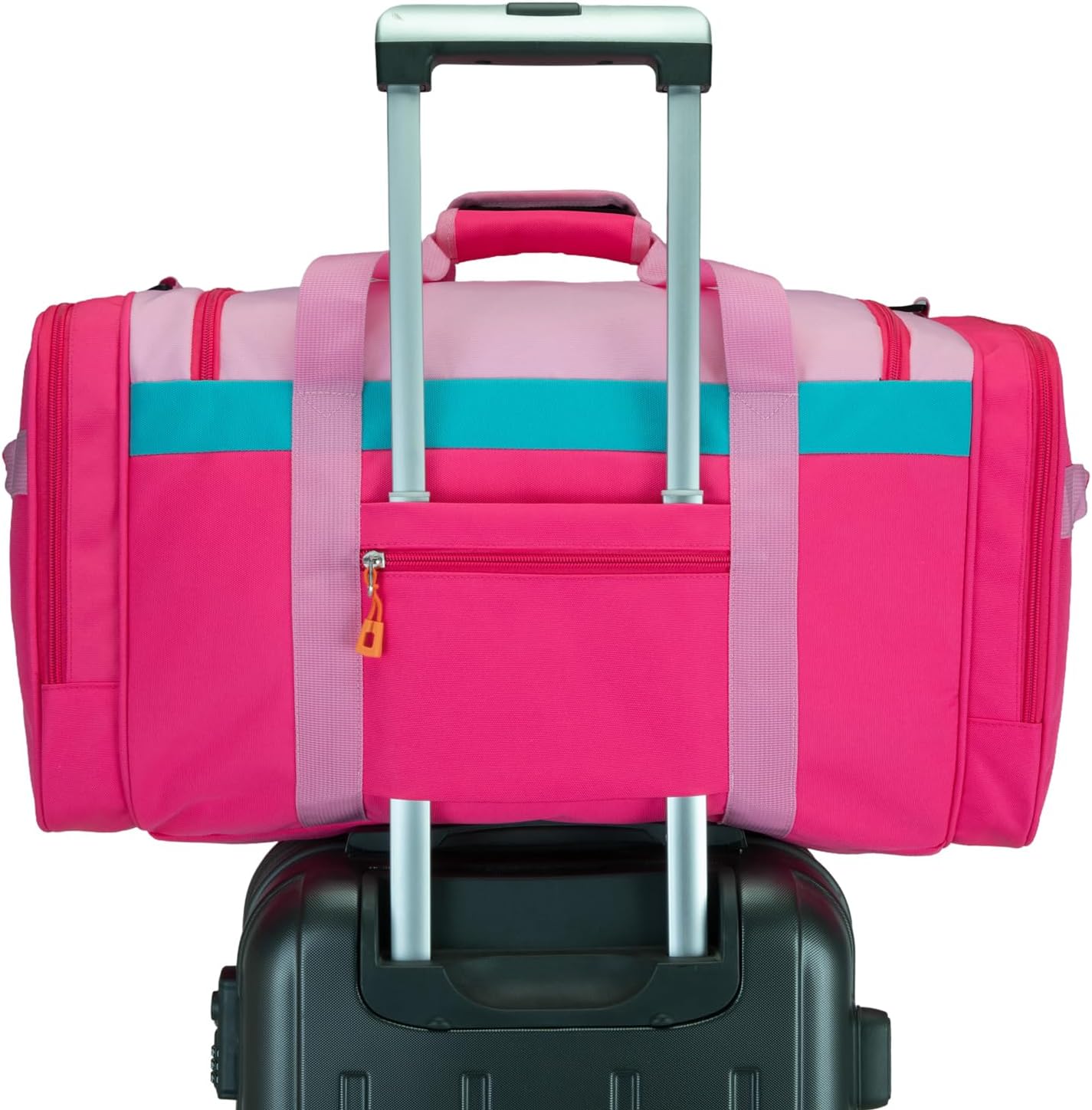 HawLander Large Kids Duffle Bag for Travel, Overnight, or Weekender, 22" inch (Pink Rose) - Image 3