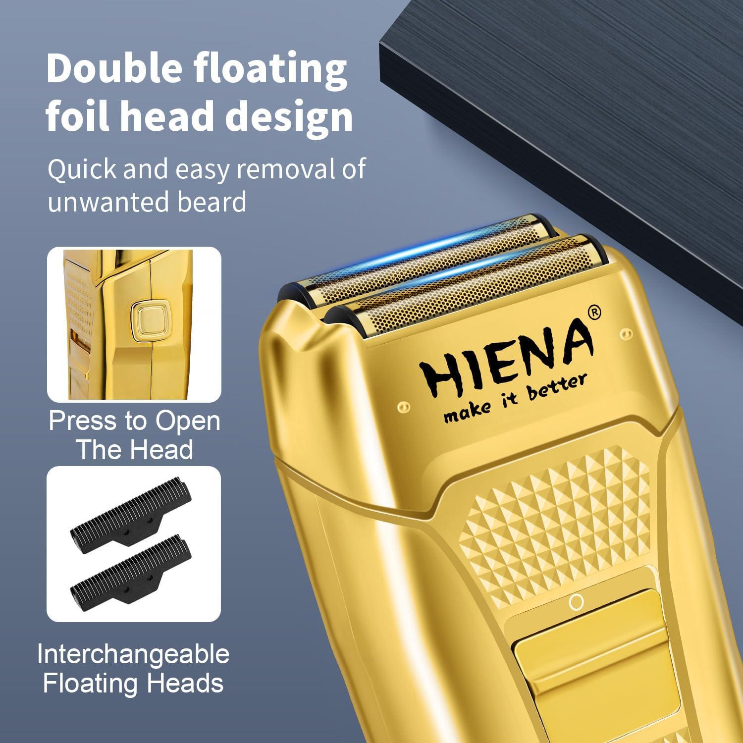 HIENA PRO Professional Hair Clippers Set for Men, Cordless Clipper Kit & Trimmer Set, Electric Foil Shavers and Beard Trimmers, Ear, Nose Hair Trimmer Set & Facial Grooming Tool Kit, Gifts for Men