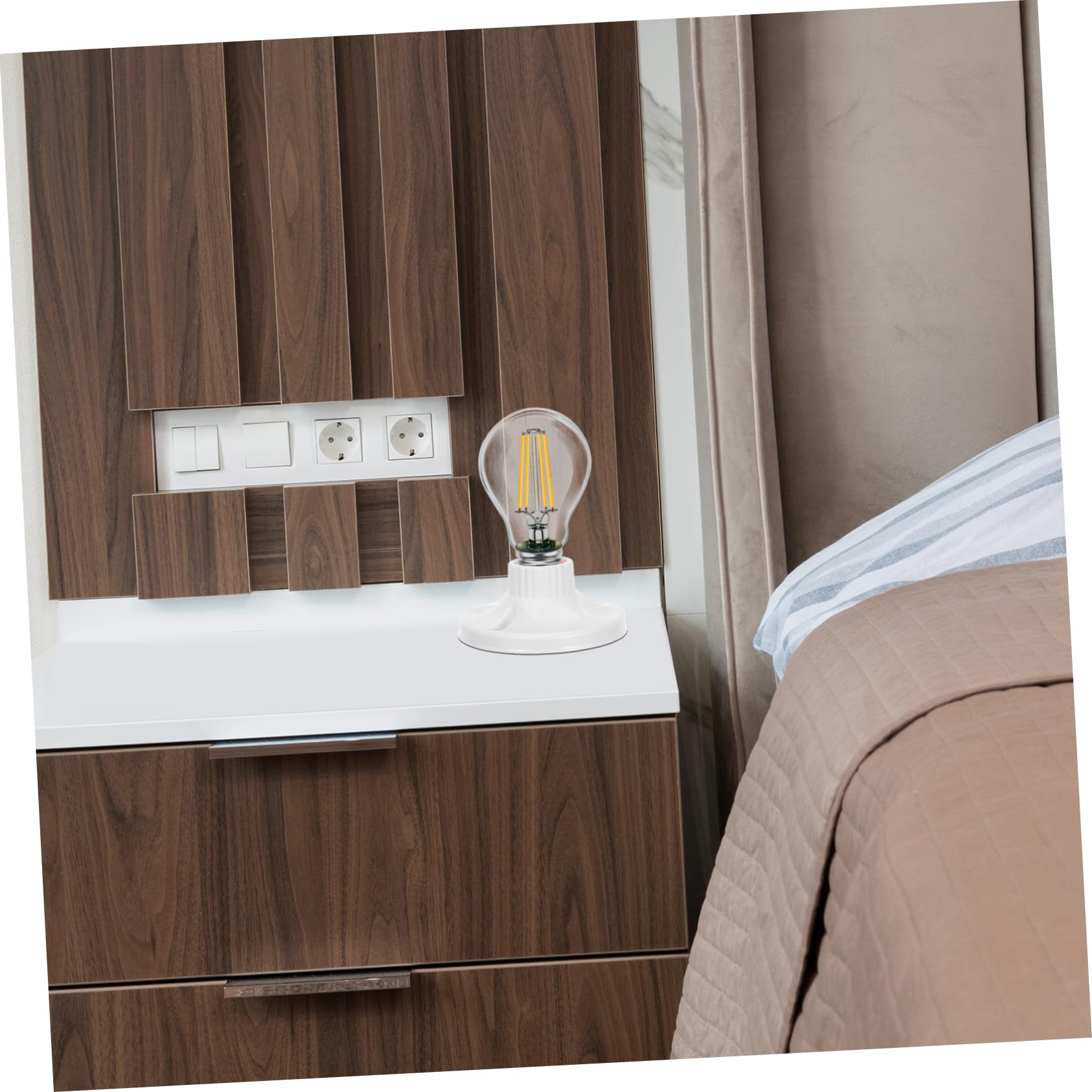WOONEKY 24 Piezas Portalámparas E27 de Alta Potencia, Resistente al Desgaste, Material Pp Cobre y Baquelita, Adecuado para Aplicaciones Comerciales y Decorativas