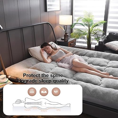 Miniatura 2 de Colchón de piso japonés de vellón colchón futón,Colchón japonés grueso tatami,Almohadilla de dormir plegable gruesa transpirable tumbona de piso