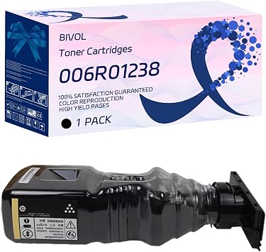 006R01238 Toner Cartridges Compatible for Xerox Wide Format 6204 6604 6605 6705 Printers, with Chip, High Yield 16000 Pages, Vivid Colors Black