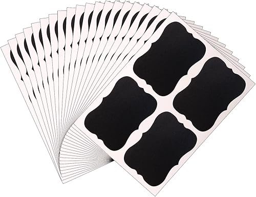 Tupalizy 80 etiquetas impermeables para pizarra, extraíbles para tarros de especias, despensa, cocina, organización de alimentos, contenedores de