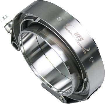 HFSR V Band Clamp Stainless Steel 304 with Flange Male Female Quick Release for Exhaust System 1.75 IN